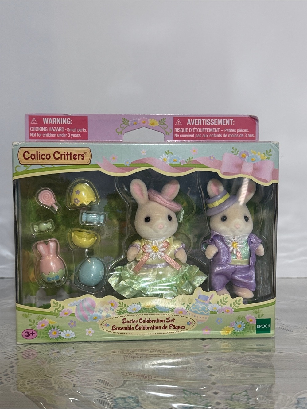Calico Critters Sylvanian Easter Celebration Set Holiday Pastels, Easter Eggs